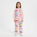 Girls' Multi-Text Graphic Sweatshirt & Wide-Leg Pants Set
