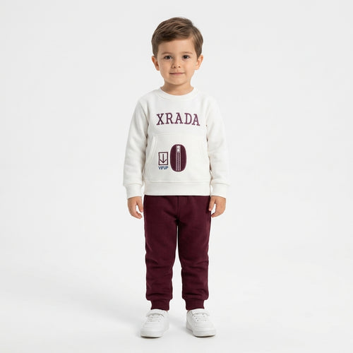Baby Boys "XRADA" Graphic Fleece Sweatshirt and Sweatpants Set
