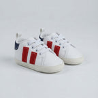 Newborn Boys' Athletic-Style Walking Booties with Accent Stripes
