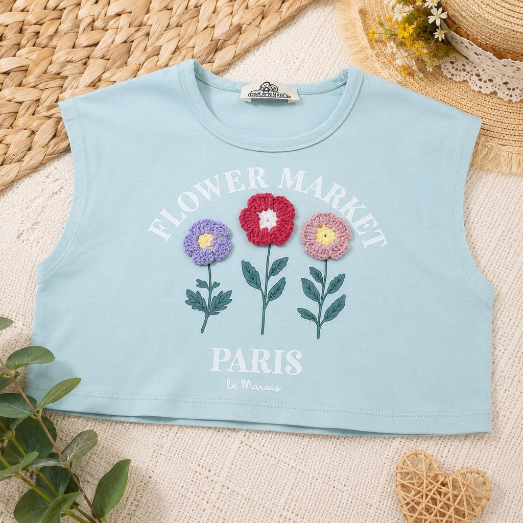 Girls' Flower Market Printed T-Shirt