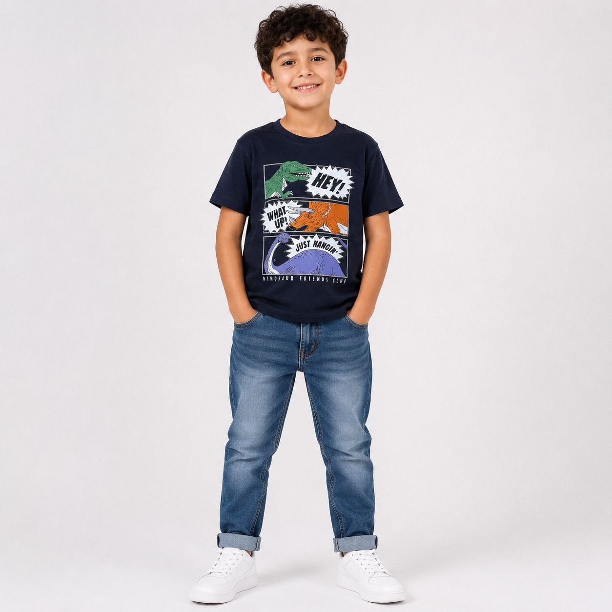 Boys' Dino Style Printed T-Shirt