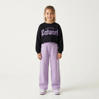 Girls' "Catwalk" Cropped Sweatshirt & Pants Set